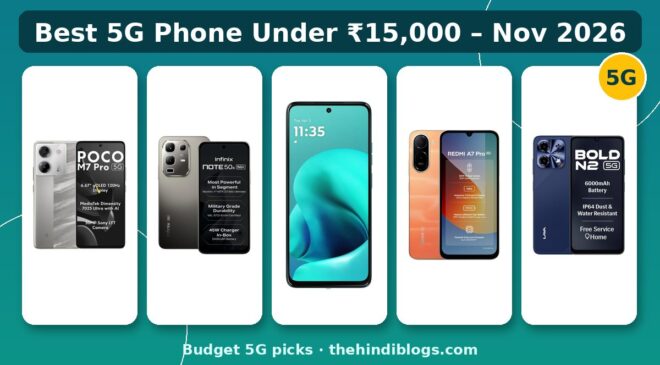 Best 5G phone under 15000 November 2026 – budget phones