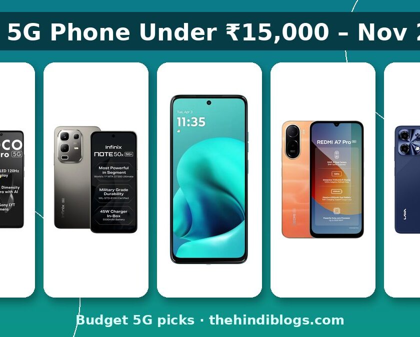 Best 5G phone under 15000 November 2026 – budget phones