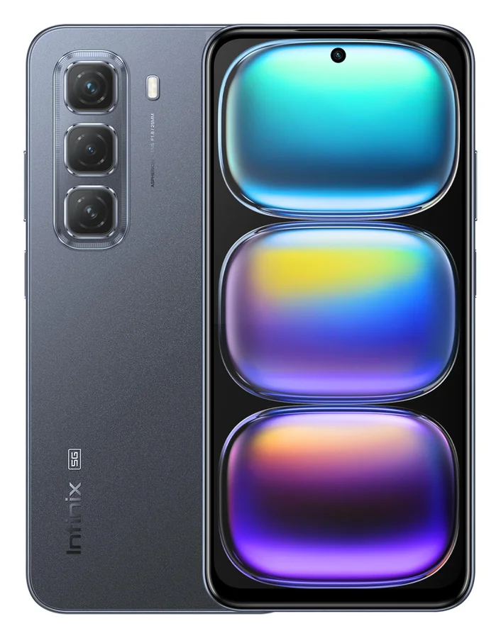 Infinix Hot 50 5G grey back aur front display