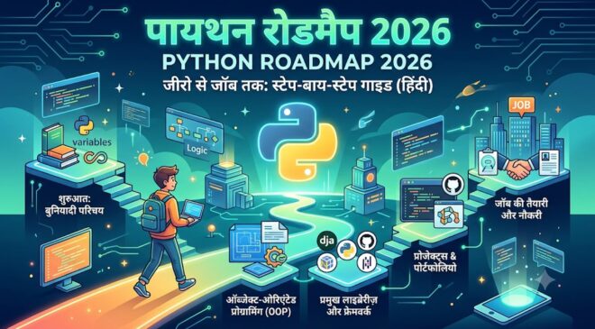 Python Roadmap for Beginners 2026: Zero Se Job Tak Step-by-Step (Hindi)